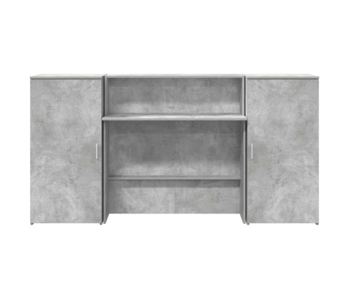 Mostrador de recepción gris hormigón 200x50x103,5 cm