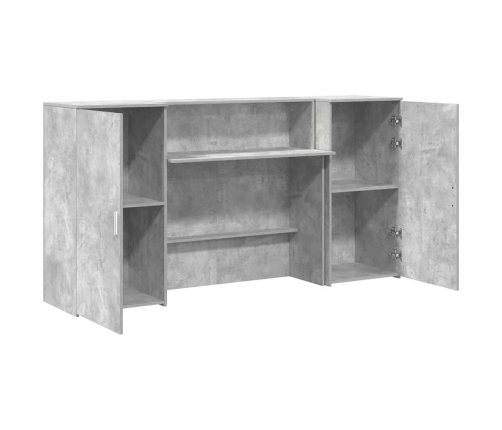 Mostrador de recepción gris hormigón 200x50x103,5 cm