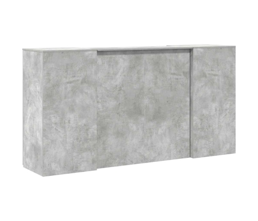 Mostrador de recepción gris hormigón 200x50x103,5 cm