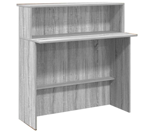 Mostrador de recepción sonoma gris 200x50x103,5 cm