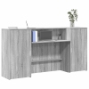 Mostrador de recepción sonoma gris 200x50x103,5 cm