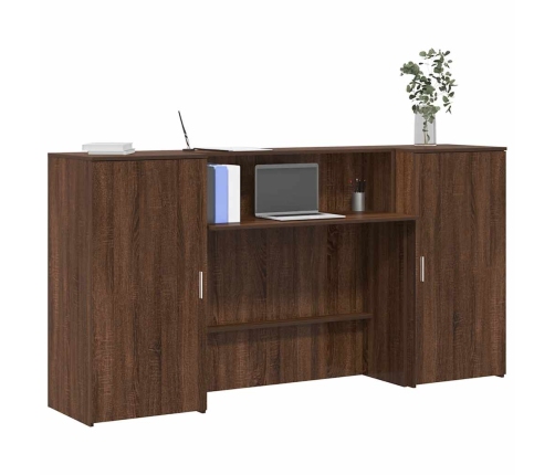 Mostrador de recepción roble marrón 200x50x103,5 cm