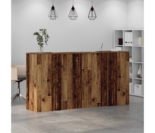 Mostrador de recepción madera vieja 200x50x103,5 cm