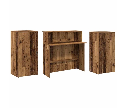 Mostrador de recepción madera vieja 200x50x103,5 cm