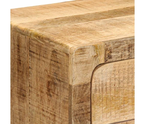 Mesita de noche de madera maciza de mango rugosa 40x32x46 cm