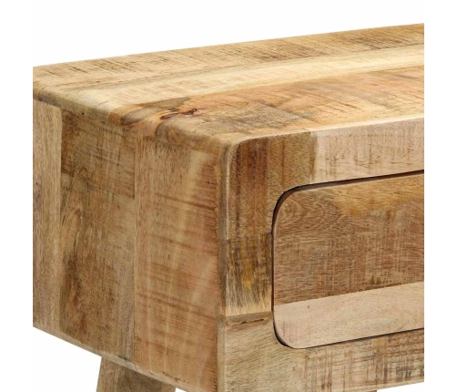 Mesa consola madera maciza de mango rugosa 90x32x75 cm