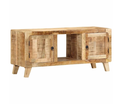 Mueble de TV madera maciza de mango rugosa 105x46x32 cm