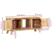 Mueble de TV madera maciza de mango rugosa 105x46x32 cm