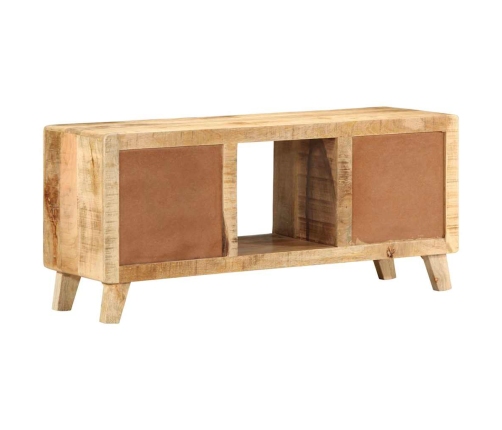 Mueble de TV madera maciza de mango rugosa 105x46x32 cm