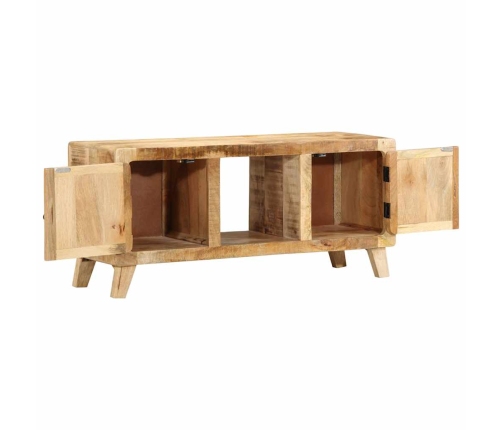 Mueble de TV madera maciza de mango rugosa 105x46x32 cm