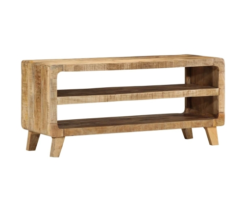 Mueble de TV madera maciza de mango rugosa 105x46x32 cm