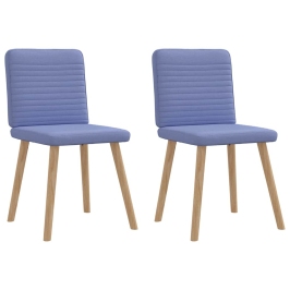 Sillas de comedor 2 uds tela azul jeans