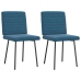 Sillas de comedor 2 unidades terciopelo azul