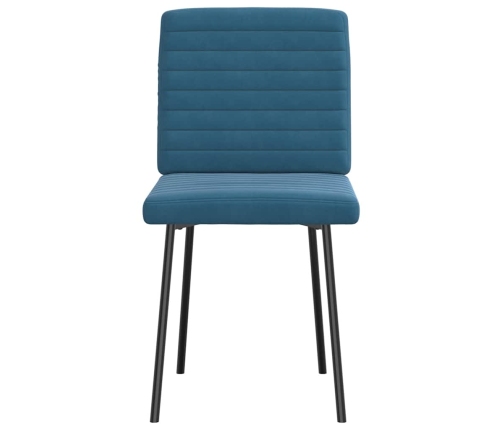 Sillas de comedor 2 unidades terciopelo azul