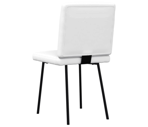 Sillas de comedor 2 unidades cuero sintético blanco