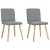 Sillas de comedor giratorias 2 unidades tela gris claro