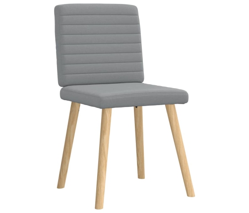 Sillas de comedor giratorias 2 unidades tela gris claro