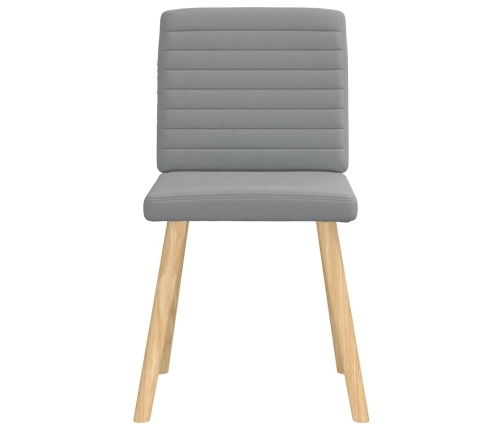 Sillas de comedor giratorias 2 unidades tela gris claro