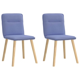 Sillas de comedor 2 uds tela azul jeans