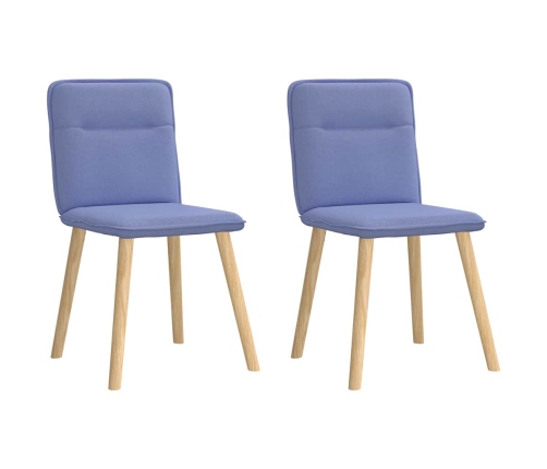 Sillas de comedor 2 uds tela azul jeans