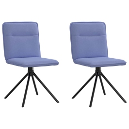 Sillas de comedor 2 uds tela azul jeans