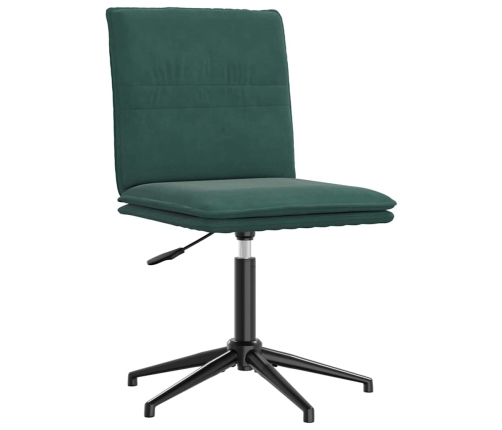 Silla de comedor de terciopelo verde oscuro