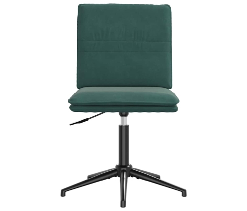 Silla de comedor de terciopelo verde oscuro