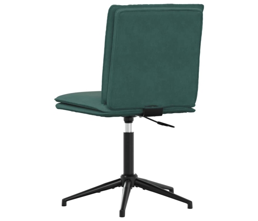 Silla de comedor de terciopelo verde oscuro