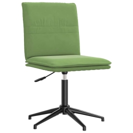 Silla de comedor de terciopelo verde claro