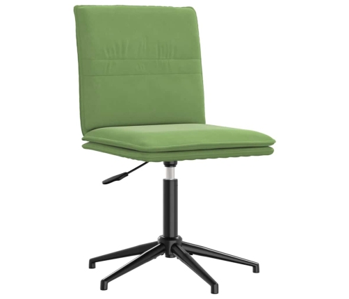 Silla de comedor de terciopelo verde claro