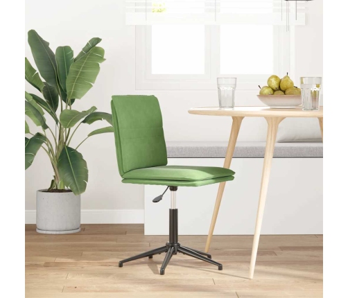 Silla de comedor de terciopelo verde claro