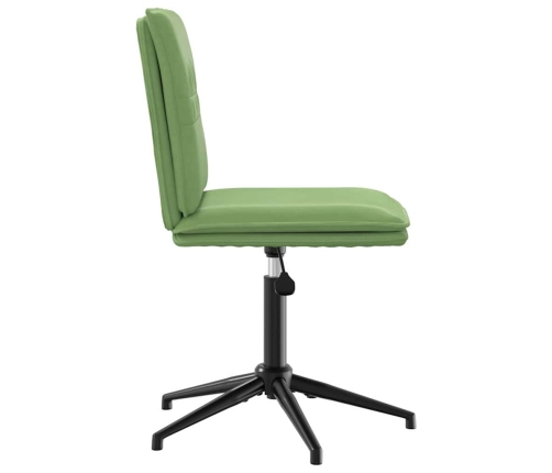 Silla de comedor de terciopelo verde claro