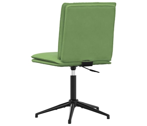 Silla de comedor de terciopelo verde claro