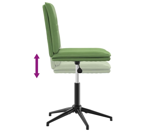 Silla de comedor de terciopelo verde claro