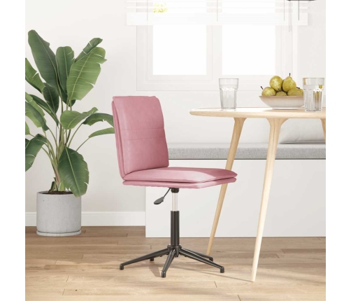 Silla de comedor terciopelo rosa