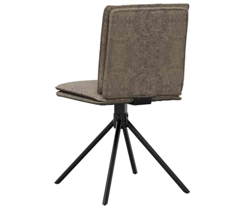 Silla de comedor cuero sintético gris oscuro