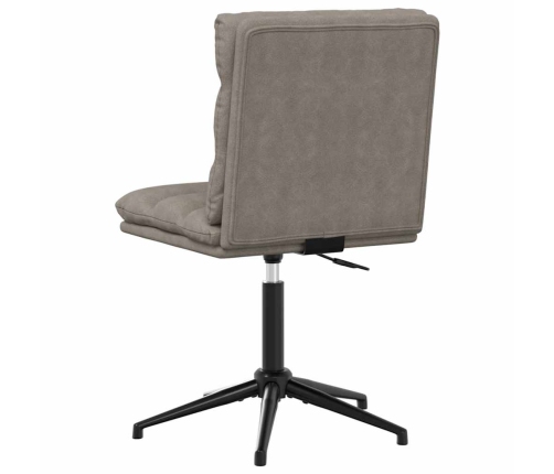 Silla de comedor de cuero sintético gris