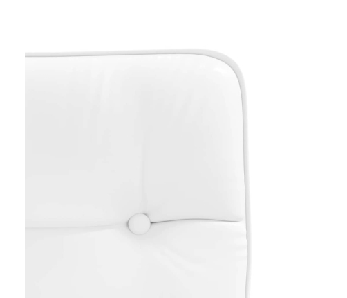 Silla de comedor de cuero sintético blanco