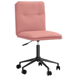 Silla de comedor cuero sintético rosa