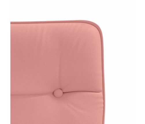 Silla de comedor cuero sintético rosa