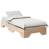 Estructura de cama sin colchón apilable 75x190 cm madera maciza