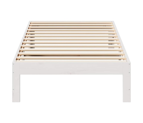 Cama sin colchón madera maciza de pino blanca 80x200 cm