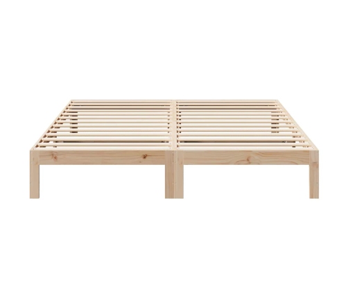 Estructura de cama sin colchón madera maciza de pino 160x200 cm