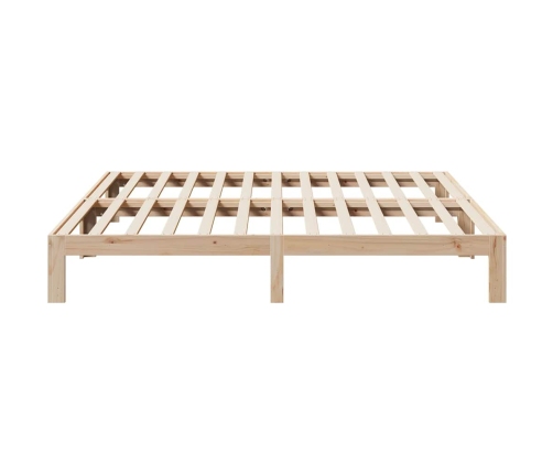 Estructura de cama sin colchón madera maciza de pino 160x200 cm