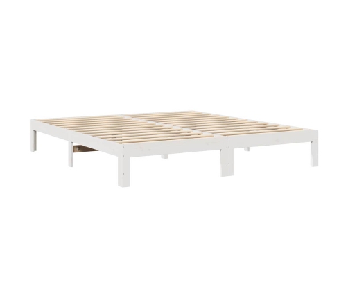 Estructura de cama sin colchón madera maciza de pino 160x200 cm