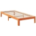 Estructura de cama sin colchón madera de pino marrón 90x200 cm