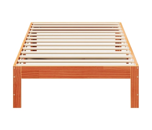 Estructura de cama sin colchón madera de pino marrón 90x200 cm