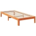 Estructura de cama sin colchón madera de pino marrón 90x200 cm