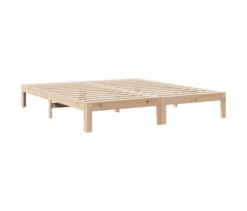 Estructura de cama sin colchón madera maciza de pino 180x200 cm