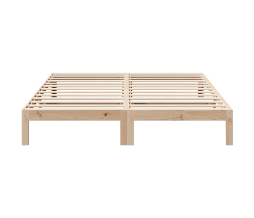 Estructura de cama sin colchón madera maciza de pino 180x200 cm